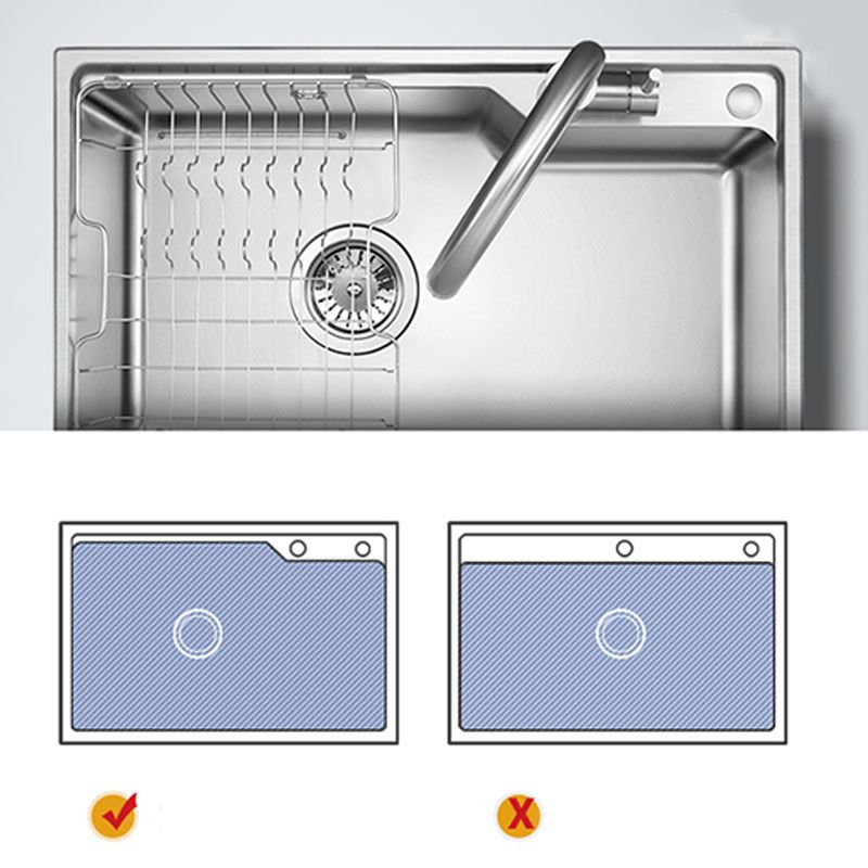 Contemporary Style Kitchen Sink Stainless Steel 2 Holes Drop-In Kitchen Sink Clearhalo 'Home Improvement' 'home_improvement' 'home_improvement_kitchen_sinks' 'Kitchen Remodel & Kitchen Fixtures' 'Kitchen Sinks & Faucet Components' 'Kitchen Sinks' 'kitchen_sinks' 1200x1200_ff8e0382-f13c-488f-ac4f-aa01d9c12668
