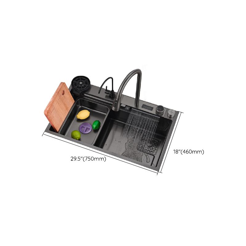 Classic Black Sink Stainless Steel Single Basin Sink with Soundproofing Clearhalo 'Home Improvement' 'home_improvement' 'home_improvement_kitchen_sinks' 'Kitchen Remodel & Kitchen Fixtures' 'Kitchen Sinks & Faucet Components' 'Kitchen Sinks' 'kitchen_sinks' 1200x1200_ff9096fa-6eb0-46ed-8ce0-d290aab9b3e5