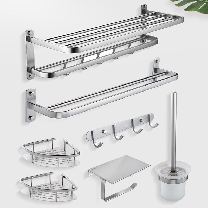 6 - Piece Bathroom Hardware Metal Adhesive Mount Bathroom Accessory Kit Clearhalo 'Bathroom Hardware Sets' 'Bathroom Hardware' 'Bathroom Remodel & Bathroom Fixtures' 'bathroom_hardware_sets' 'Home Improvement' 'home_improvement' 'home_improvement_bathroom_hardware_sets' 1200x1200_ff947d95-2e20-4a8b-8d2e-5b9898ad15e3