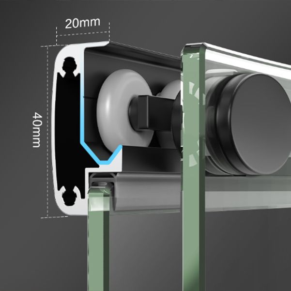 Aluminum Alloy Tempered Glass Shower Door Simple Shower Screen Clearhalo 'Bathroom Remodel & Bathroom Fixtures' 'Home Improvement' 'home_improvement' 'home_improvement_shower_tub_doors' 'Shower and Tub Doors' 'shower_tub_doors' 'Showers & Bathtubs' 1200x1200_ffab9150-c8ee-4a71-b356-5321e399cf7e