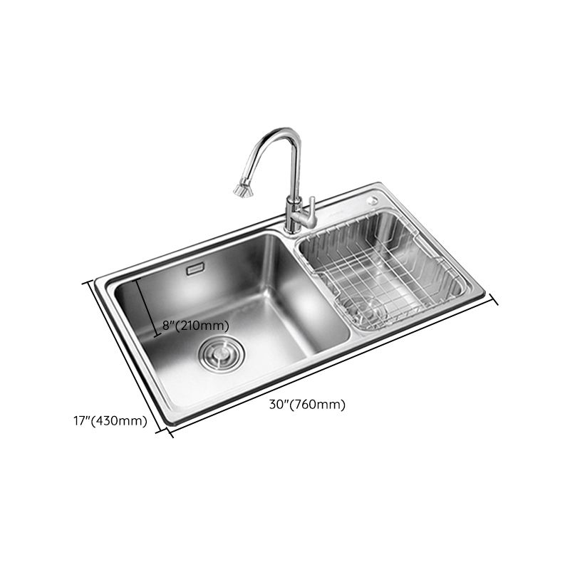 Stainless Steel Kitchen Double Sink Drop-In Kitchen Sink with Drain Assembly Clearhalo 'Home Improvement' 'home_improvement' 'home_improvement_kitchen_sinks' 'Kitchen Remodel & Kitchen Fixtures' 'Kitchen Sinks & Faucet Components' 'Kitchen Sinks' 'kitchen_sinks' 1200x1200_ffcd5231-c605-44a7-98e9-f1317974c0f0