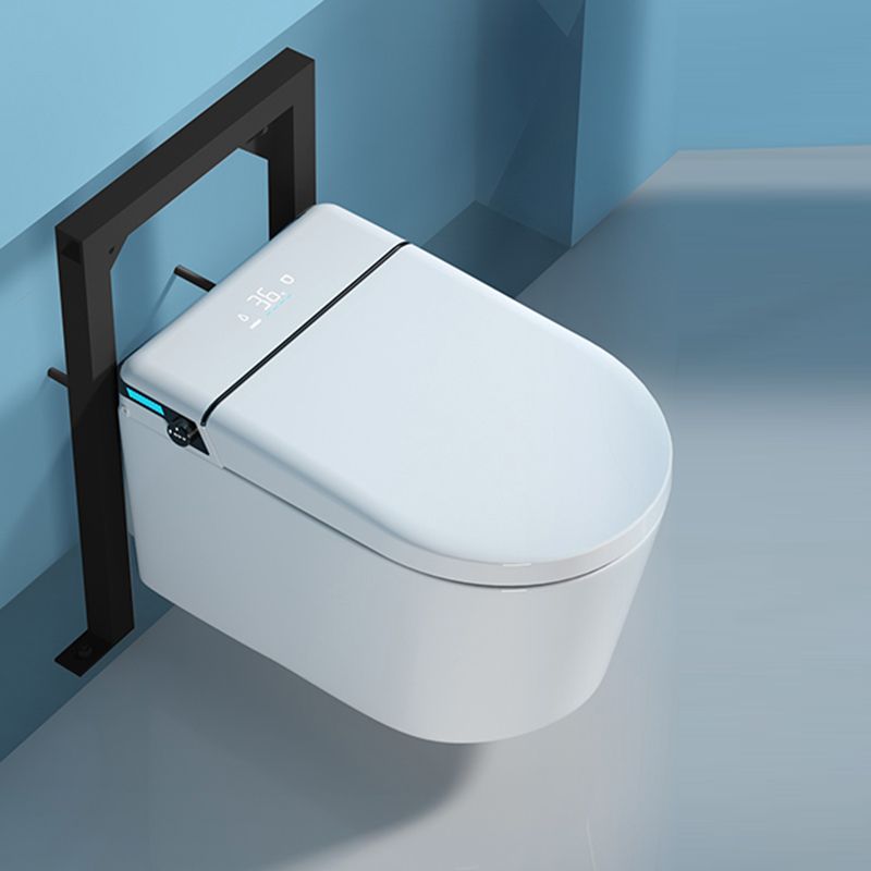 Ceramic Elongated Wall Mounted Bidet with Heated Seat and Dryer Clearhalo 'Bathroom Remodel & Bathroom Fixtures' 'Bidets' 'Home Improvement' 'home_improvement' 'home_improvement_bidets' 'Toilets & Bidets' 1200x1200_ffdc9673-7f1b-4ab5-a628-4548b92be526