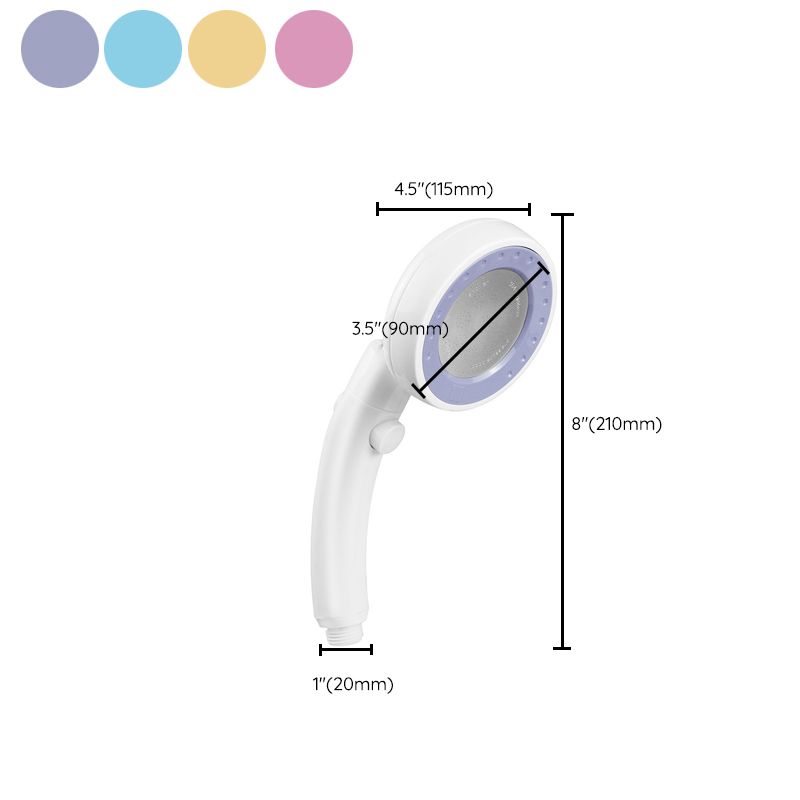 Modern Plastic Shower Head Standard Round Handheld Shower Heads Clearhalo 'Bathroom Remodel & Bathroom Fixtures' 'Home Improvement' 'home_improvement' 'home_improvement_shower_heads' 'Shower Heads' 'shower_heads' 'Showers & Bathtubs Plumbing' 'Showers & Bathtubs' 1200x1200_ffdfe29e-54a8-4a47-8aa1-6a030581375a