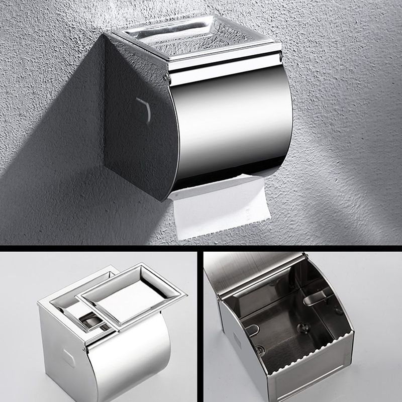 Modern Stainless Steel Bath Shelf Paper Holder Bathroom Accessory Kit Clearhalo 'Bathroom Hardware Sets' 'Bathroom Hardware' 'Bathroom Remodel & Bathroom Fixtures' 'bathroom_hardware_sets' 'Home Improvement' 'home_improvement' 'home_improvement_bathroom_hardware_sets' 1200x1200_ffe56db9-53e6-426b-9a4d-6bfd98ac0841