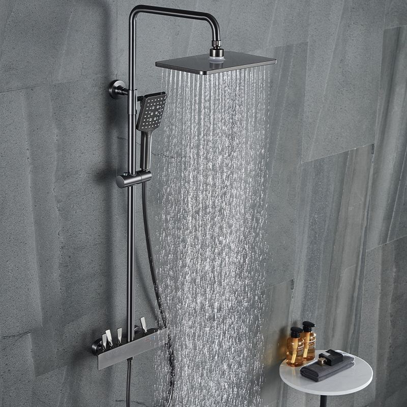 Modern Shower Trim Brass Slide Bar Included Adjustable Shower Head Shower System Clearhalo 'Bathroom Remodel & Bathroom Fixtures' 'Home Improvement' 'home_improvement' 'home_improvement_shower_faucets' 'Shower Faucets & Systems' 'shower_faucets' 'Showers & Bathtubs Plumbing' 'Showers & Bathtubs' 1200x1200_fff3fb40-f66d-4237-a6da-501c2548511d