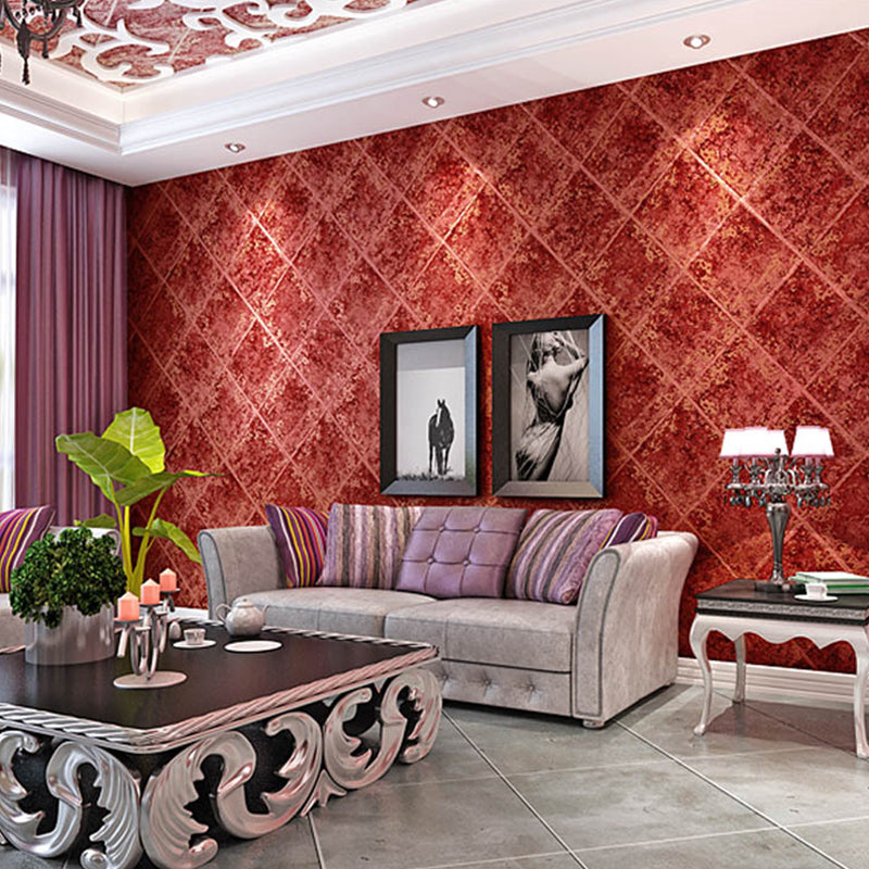 Smooth Non-Woven Wallpaper Contemporary Unpasted Wall Decor with Geo Lattice Pattern Clearhalo 'Modern wall decor' 'Modern' 'Wallpaper' Wall Decor' 1202781