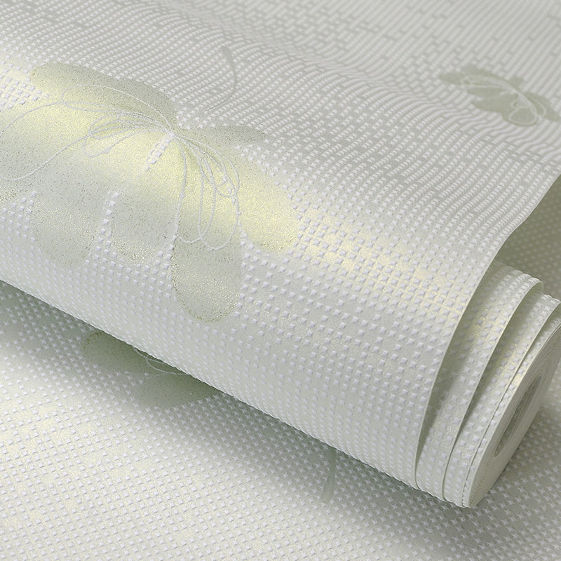 Wall Covering Flower Soft Color Farmhouse Non-Woven Material Wallpaper for Bedroom Clearhalo 'Country wall decor' 'Rustic' 'Wallpaper' Wall Decor' 1202822