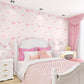 Wall Covering Flower Soft Color Farmhouse Non-Woven Material Wallpaper for Bedroom Pink Clearhalo 'Country wall decor' 'Rustic' 'Wallpaper' Wall Decor' 1202824