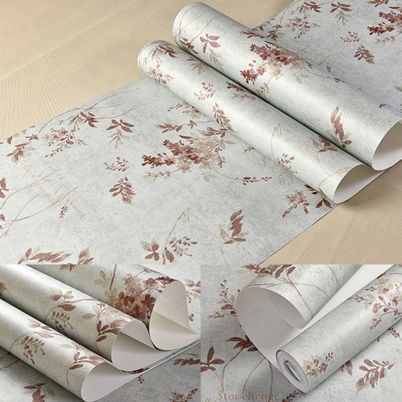 Floral 54.2-sq ft Wallpaper Roll Pastel Color Smooth Moisture Resistant Wall Decor Clearhalo 'Country wall decor' 'Rustic' 'Wallpaper' Wall Decor' 1202862