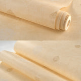 Non-Woven Wallpaper Roll Damask Floral 3D Embossed Wall Covering for Living Room Yellow