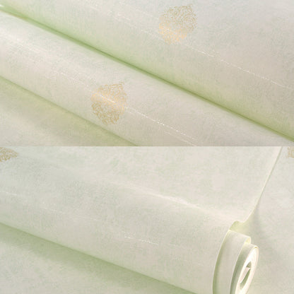 Non-Woven Wallpaper Roll Damask Floral 3D Embossed Wall Covering for Living Room Light Green Clearhalo 'Vintage wall decor' 'Vintage' 'Wallpaper' Wall Decor' 1203000