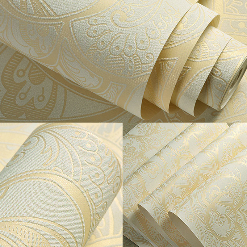 Wallpaper Roll Rose Light Color Contemporary Non-Woven Fabric Wall Covering, 33' L x 20.5" W Clearhalo 'Modern wall decor' 'Modern' 'Wallpaper' Wall Decor' 1203090