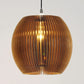 Woven Shade Hanging Lighting Asian Style Corrugated Paper 1 Bulb Restaurant Pendant Lamp in Beige/Brown Clearhalo 'Ceiling Lights' 'Pendant Lights' 'Pendants' Lighting' 120369