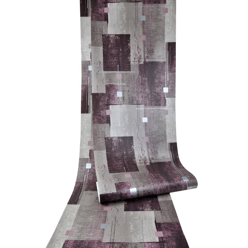 Dark Color Squares Wallpaper Abstract Industrial Moisture Resistant Wall Art for Living Room Clearhalo 'Industrial wall decor' 'Industrial' 'Wallpaper' Wall Decor' 1206054