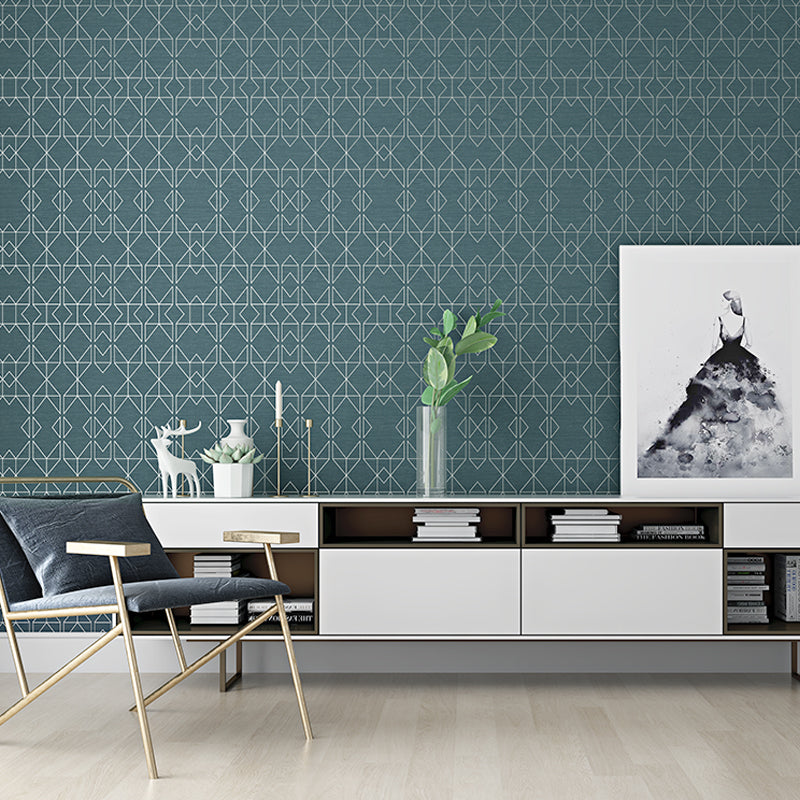 Non-Woven Unpasted Wallpaper Modern Geometric Patterned Wall Covering for Living Room Clearhalo 'Modern wall decor' 'Modern' 'Wallpaper' Wall Decor' 1206111
