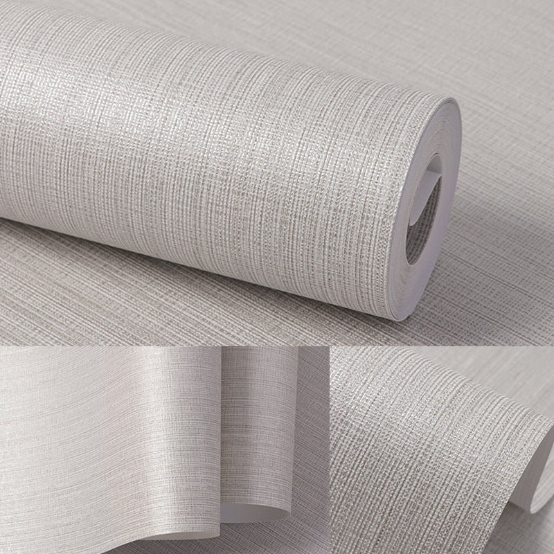 Nordic Solid Flax Look Wallpaper Pastel Color Unpasted Wall Decor for Living Room Clearhalo 'Modern wall decor' 'Modern' 'Wallpaper' Wall Decor' 1206457