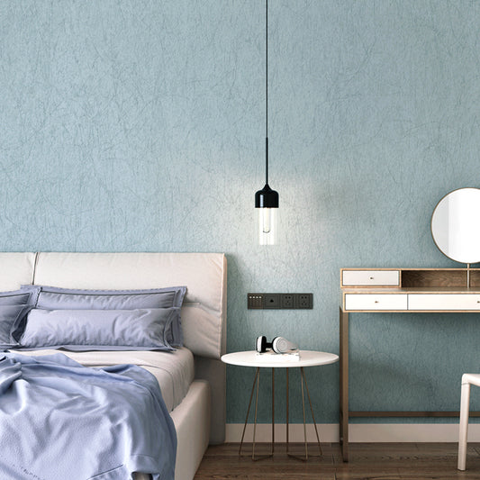 Minimalism Solid Wallpaper Light-Blue Unpasted Wall Decoration for Bedroom, Size Optional Clearhalo 'Modern wall decor' 'Modern' 'Wallpaper' Wall Decor' 1206491