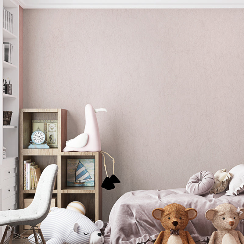 Simplicity Plain Wallpaper Roll for Bedroom 33' L x 20.5" W Wall Decor in Pastel Color Nude Pink Clearhalo 'Modern wall decor' 'Modern' 'Wallpaper' Wall Decor' 1206514