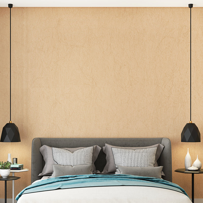 Beige Solid Color Wallpaper Non-Pasted Wall Covering for Home Decoration, 33' L x 20.5" W Clearhalo 'Modern wall decor' 'Modern' 'Wallpaper' Wall Decor' 1206542