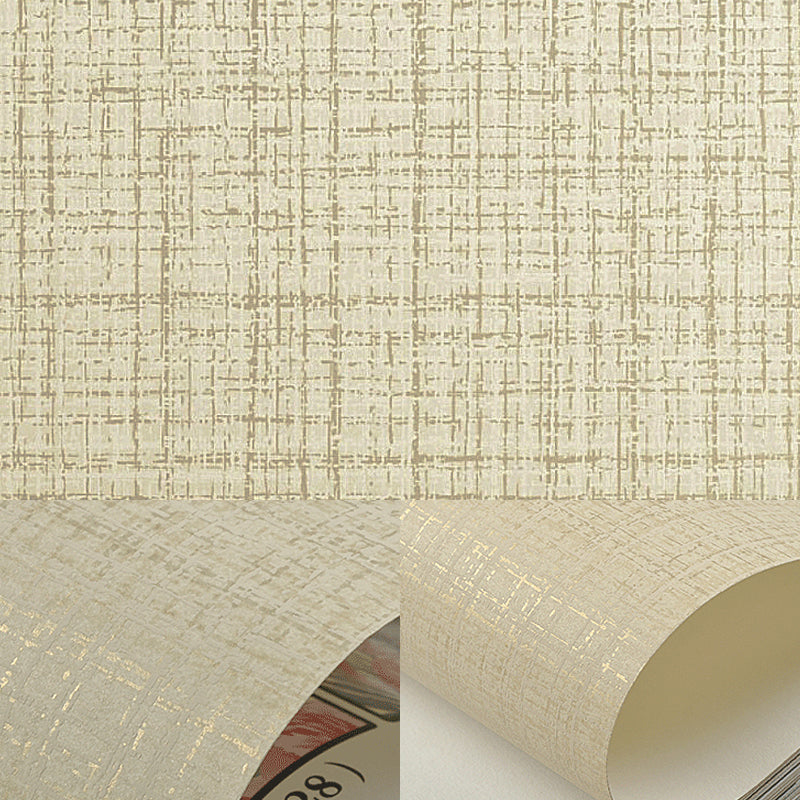 Non-Woven Washable Wallpaper Minimalist Tartan Wall Covering for Living Room, Unpasted Clearhalo 'Wall Decor' 'Wallpaper' 1206607