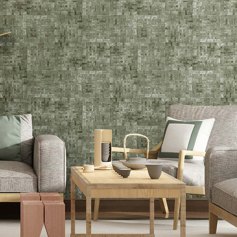 Boho Chic Patchwork Wallpaper Roll for Living Room 57.1-sq ft Wall Art in Dark Color Green Clearhalo 'Wall Decor' 'Wallpaper' 1206625