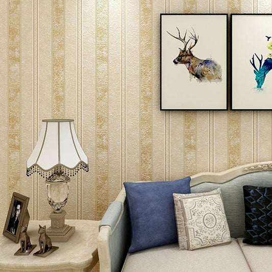 Antique Jacquard Wallpaper Roll for Bedroom 31' x 20.5" Wall Decor in Pastel Color Beige Clearhalo 'Vintage wall decor' 'Vintage' 'Wallpaper' Wall Decor' 1206750