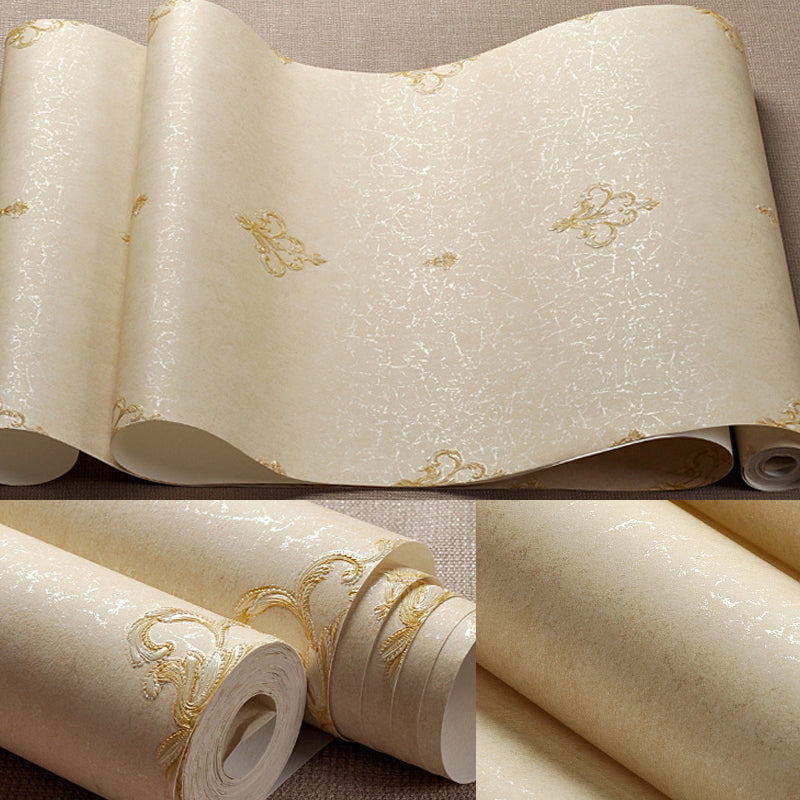 3D Embossed Washable Wallpaper Retro Style Jacquard Wall Covering for Bedroom Decoration Clearhalo 'Vintage wall decor' 'Vintage' 'Wallpaper' Wall Decor' 1206789