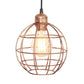 Retro Style Globe Ceiling Lamp 1 Head Metal Hanging Light Fixture with Wire Frame in Black/Copper Clearhalo 'Art Deco Pendants' 'Black' 'Cast Iron' 'Ceiling Lights' 'Ceramic' 'Crystal' 'Industrial Pendants' 'Industrial' 'Metal' 'Middle Century Pendants' 'Pendant Lights' 'Pendants' 'Rustic Pendants' 'Tiffany' Lighting' 1207368