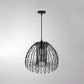 Industrial Wire Frame Ceiling Pendant Light 1 Bulb Metallic Hanging Light with Dome Shade in Black/Copper for Living Room Clearhalo 'Art Deco Pendants' 'Black' 'Cast Iron' 'Ceiling Lights' 'Ceramic' 'Crystal' 'Industrial Pendants' 'Industrial' 'Metal' 'Middle Century Pendants' 'Pendant Lights' 'Pendants' 'Rustic Pendants' 'Tiffany' Lighting' 1207396
