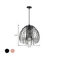 Industrial Wire Frame Ceiling Pendant Light 1 Bulb Metallic Hanging Light with Dome Shade in Black/Copper for Living Room Clearhalo 'Art Deco Pendants' 'Black' 'Cast Iron' 'Ceiling Lights' 'Ceramic' 'Crystal' 'Industrial Pendants' 'Industrial' 'Metal' 'Middle Century Pendants' 'Pendant Lights' 'Pendants' 'Rustic Pendants' 'Tiffany' Lighting' 1207397