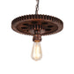 1 Light Bare Bulb Suspension Light with Gear Decoration Antique Style Rust Wrought Iron Hanging Light Clearhalo 'Art Deco Pendants' 'Cast Iron' 'Ceiling Lights' 'Ceramic' 'Crystal' 'Industrial Pendants' 'Industrial' 'Metal' 'Middle Century Pendants' 'Pendant Lights' 'Pendants' 'Tiffany' Lighting' 1207458