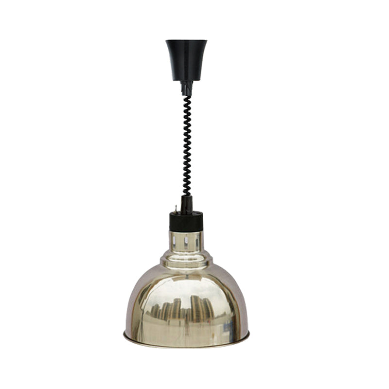 Retro Stylish Dome Suspension Light Extendable 1 Head Metal Pendant Lighting in Bronze/Copper for Indoor Clearhalo 'Art Deco Pendants' 'Cast Iron' 'Ceiling Lights' 'Ceramic' 'Crystal' 'Industrial Pendants' 'Industrial' 'Metal' 'Middle Century Pendants' 'Pendant Lights' 'Pendants' 'Tiffany' Lighting' 1207464