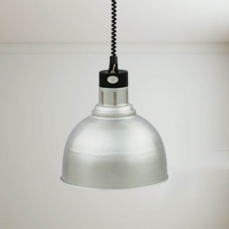 Retro Stylish Dome Suspension Light Extendable 1 Head Metal Pendant Lighting in Bronze/Copper for Indoor Clearhalo 'Art Deco Pendants' 'Cast Iron' 'Ceiling Lights' 'Ceramic' 'Crystal' 'Industrial Pendants' 'Industrial' 'Metal' 'Middle Century Pendants' 'Pendant Lights' 'Pendants' 'Tiffany' Lighting' 1207467