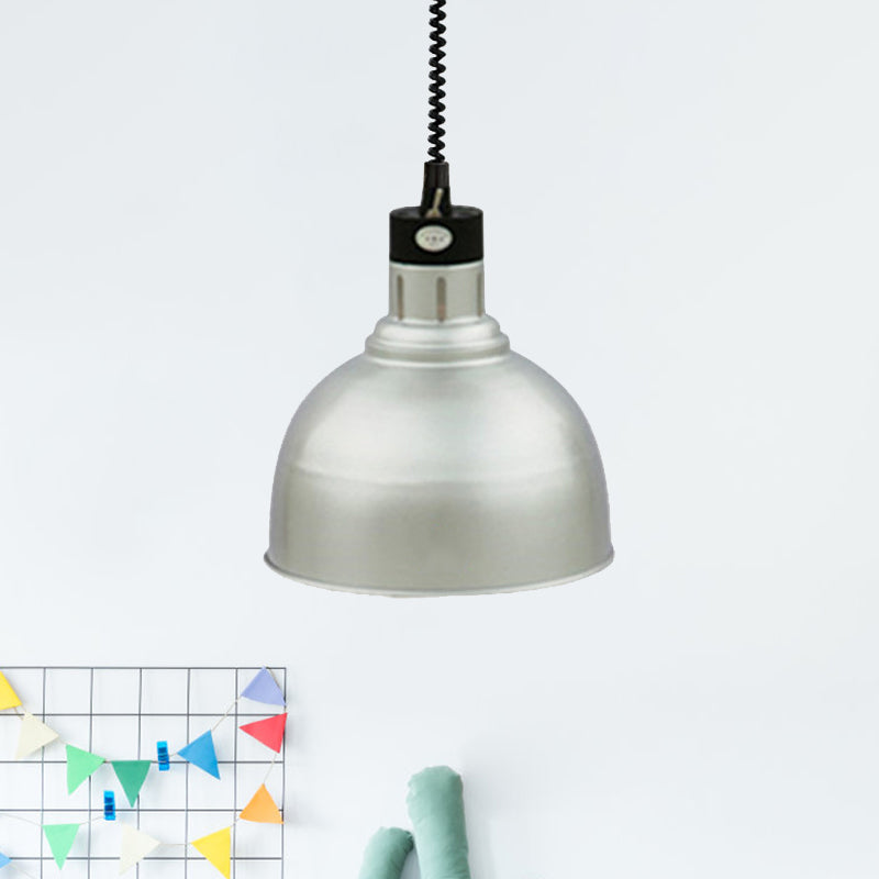 Retro Stylish Dome Suspension Light Extendable 1 Head Metal Pendant Lighting in Bronze/Copper for Indoor Clearhalo 'Art Deco Pendants' 'Cast Iron' 'Ceiling Lights' 'Ceramic' 'Crystal' 'Industrial Pendants' 'Industrial' 'Metal' 'Middle Century Pendants' 'Pendant Lights' 'Pendants' 'Tiffany' Lighting' 1207468