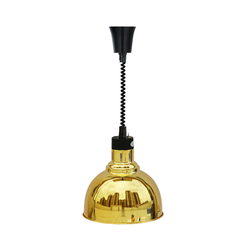 Retro Stylish Dome Suspension Light Extendable 1 Head Metal Pendant Lighting in Bronze/Copper for Indoor Clearhalo 'Art Deco Pendants' 'Cast Iron' 'Ceiling Lights' 'Ceramic' 'Crystal' 'Industrial Pendants' 'Industrial' 'Metal' 'Middle Century Pendants' 'Pendant Lights' 'Pendants' 'Tiffany' Lighting' 1207477