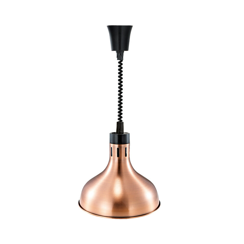 Vintage Extendable Dome Hanging Lamp 1 Light Metallic Ceiling Light Fixture in Bronze/Copper for Kitchen Clearhalo 'Art Deco Pendants' 'Cast Iron' 'Ceiling Lights' 'Ceramic' 'Crystal' 'Industrial Pendants' 'Industrial' 'Metal' 'Middle Century Pendants' 'Pendant Lights' 'Pendants' 'Tiffany' Lighting' 1207489