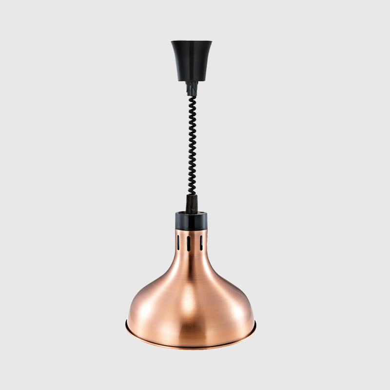 Vintage Extendable Dome Hanging Lamp 1 Light Metallic Ceiling Light Fixture in Bronze/Copper for Kitchen Clearhalo 'Art Deco Pendants' 'Cast Iron' 'Ceiling Lights' 'Ceramic' 'Crystal' 'Industrial Pendants' 'Industrial' 'Metal' 'Middle Century Pendants' 'Pendant Lights' 'Pendants' 'Tiffany' Lighting' 1207490