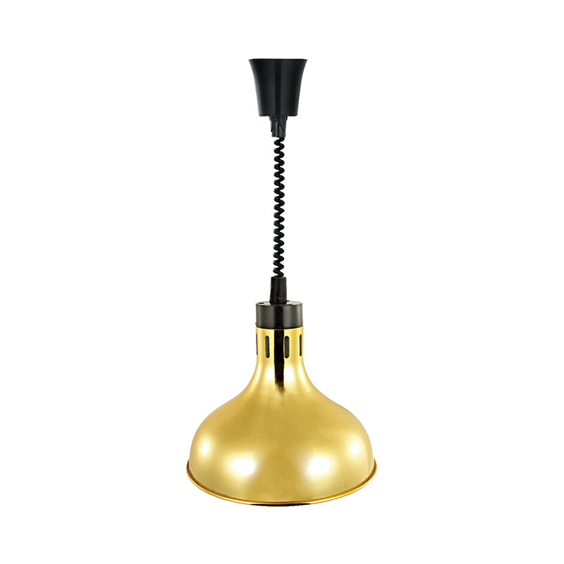 Vintage Extendable Dome Hanging Lamp 1 Light Metallic Ceiling Light Fixture in Bronze/Copper for Kitchen Clearhalo 'Art Deco Pendants' 'Cast Iron' 'Ceiling Lights' 'Ceramic' 'Crystal' 'Industrial Pendants' 'Industrial' 'Metal' 'Middle Century Pendants' 'Pendant Lights' 'Pendants' 'Tiffany' Lighting' 1207494