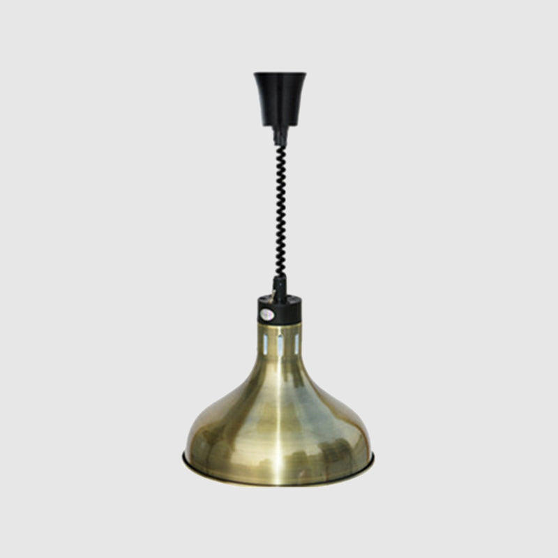 Vintage Extendable Dome Hanging Lamp 1 Light Metallic Ceiling Light Fixture in Bronze/Copper for Kitchen Clearhalo 'Art Deco Pendants' 'Cast Iron' 'Ceiling Lights' 'Ceramic' 'Crystal' 'Industrial Pendants' 'Industrial' 'Metal' 'Middle Century Pendants' 'Pendant Lights' 'Pendants' 'Tiffany' Lighting' 1207498