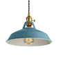 Loft Style Barn Shade Hanging Light 1 Light Metal Pendant Lighting in Blue/Green for Dining Room Clearhalo 'Ceiling Lights' 'Modern Pendants' 'Modern' 'Pendant Lights' 'Pendants' Lighting' 1207543