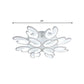 4/6/9 Heads Bedroom Ceiling Light Fixture with U-Shaped Acrylic Shade White Flush Mount Lamp in Warm/White/Natural Light Clearhalo 'Ceiling Lights' 'Close To Ceiling Lights' 'Close to ceiling' 'Semi-flushmount' Lighting' 1207811