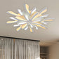 Modern Dandelion Flush Mount Light Acrylic 3/5/9 Lights Living Room Ceiling Light Fixture in Warm/White Light Clearhalo 'Ceiling Lights' 'Close To Ceiling Lights' 'Close to ceiling' 'Semi-flushmount' Lighting' 1207874
