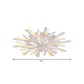 Modern Dandelion Flush Mount Light Acrylic 3/5/9 Lights Living Room Ceiling Light Fixture in Warm/White Light Clearhalo 'Ceiling Lights' 'Close To Ceiling Lights' 'Close to ceiling' 'Semi-flushmount' Lighting' 1207881