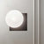 Modern 1 Light Wall Sconce with White Glass Shade Black Ball Wall Mounted Light Fixture White Clearhalo 'Cast Iron' 'Glass' 'Industrial' 'Modern wall lights' 'Modern' 'Tiffany' 'Traditional wall lights' 'Wall Lamps & Sconces' 'Wall Lights' Lighting' 1207891