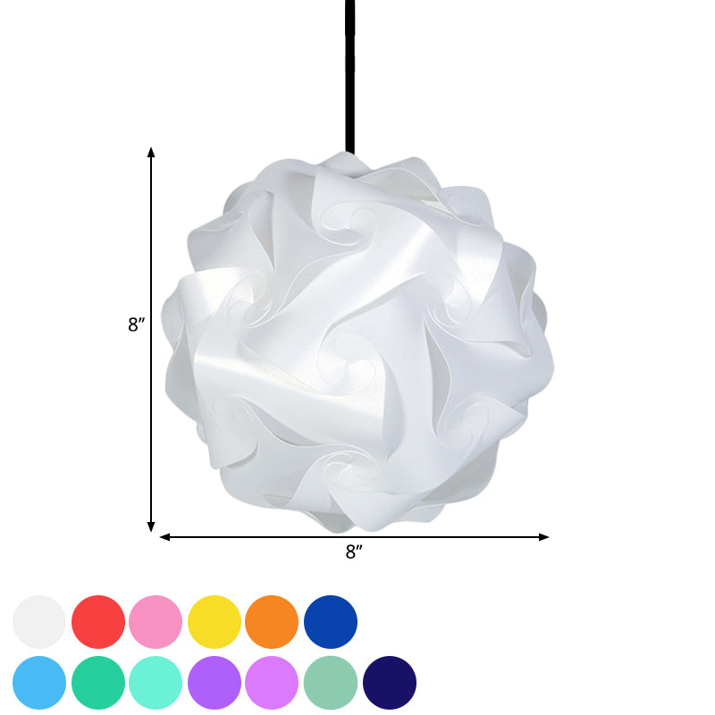 White/Red/Pink Globe Hanging Lamp Contemporary 1-Light Acrylic Ceiling Pendant Light, 8"/9"/10" Clearhalo 'Ceiling Lights' 'Modern Pendants' 'Modern' 'Pendant Lights' 'Pendants' Lighting' 1208051