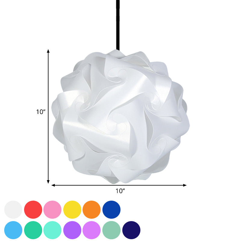White/Red/Pink Globe Hanging Lamp Contemporary 1-Light Acrylic Ceiling Pendant Light, 8"/9"/10" Clearhalo 'Ceiling Lights' 'Modern Pendants' 'Modern' 'Pendant Lights' 'Pendants' Lighting' 1208053