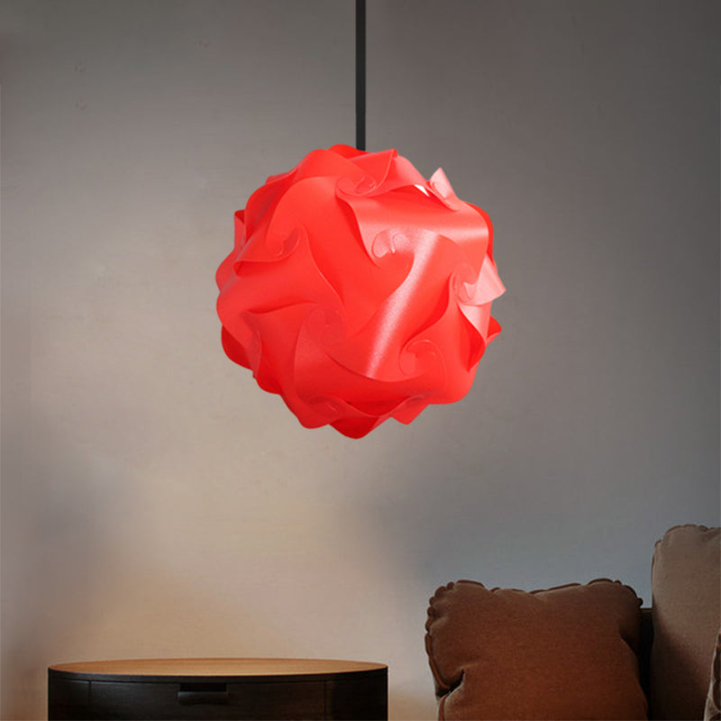 White/Red/Pink Globe Hanging Lamp Contemporary 1-Light Acrylic Ceiling Pendant Light, 8"/9"/10" Clearhalo 'Ceiling Lights' 'Modern Pendants' 'Modern' 'Pendant Lights' 'Pendants' Lighting' 1208059
