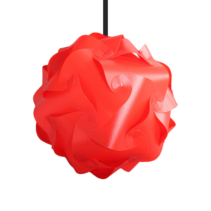 White/Red/Pink Globe Hanging Lamp Contemporary 1-Light Acrylic Ceiling Pendant Light, 8"/9"/10" Clearhalo 'Ceiling Lights' 'Modern Pendants' 'Modern' 'Pendant Lights' 'Pendants' Lighting' 1208060