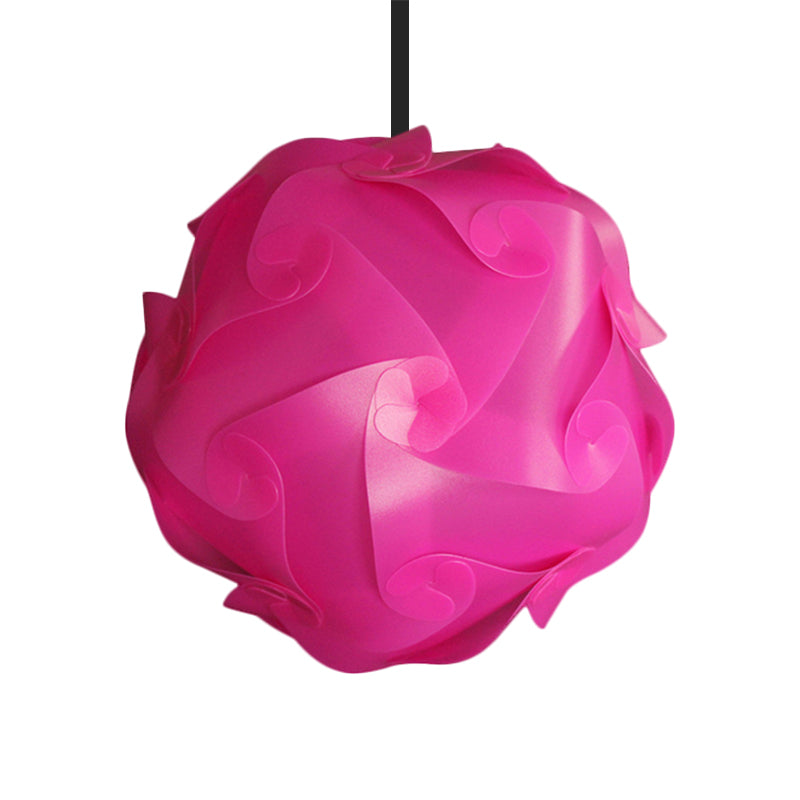 White/Red/Pink Globe Hanging Lamp Contemporary 1-Light Acrylic Ceiling Pendant Light, 8"/9"/10" Clearhalo 'Ceiling Lights' 'Modern Pendants' 'Modern' 'Pendant Lights' 'Pendants' Lighting' 1208064