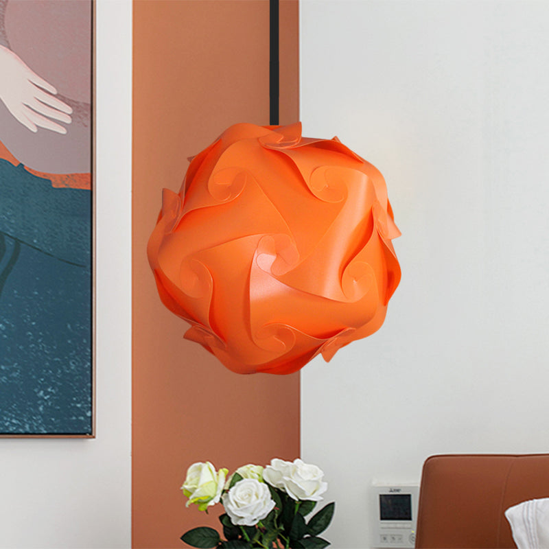 White/Red/Pink Globe Hanging Lamp Contemporary 1-Light Acrylic Ceiling Pendant Light, 8"/9"/10" Clearhalo 'Ceiling Lights' 'Modern Pendants' 'Modern' 'Pendant Lights' 'Pendants' Lighting' 1208070